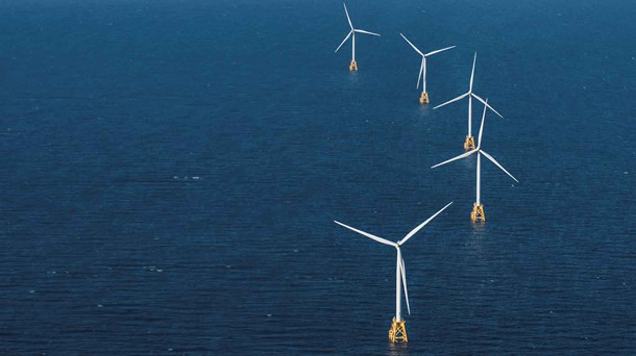 Block Island wind farm, der drives af Ørsted ud for Rhode Island, er USAs første kommercielle havmøllepark. 