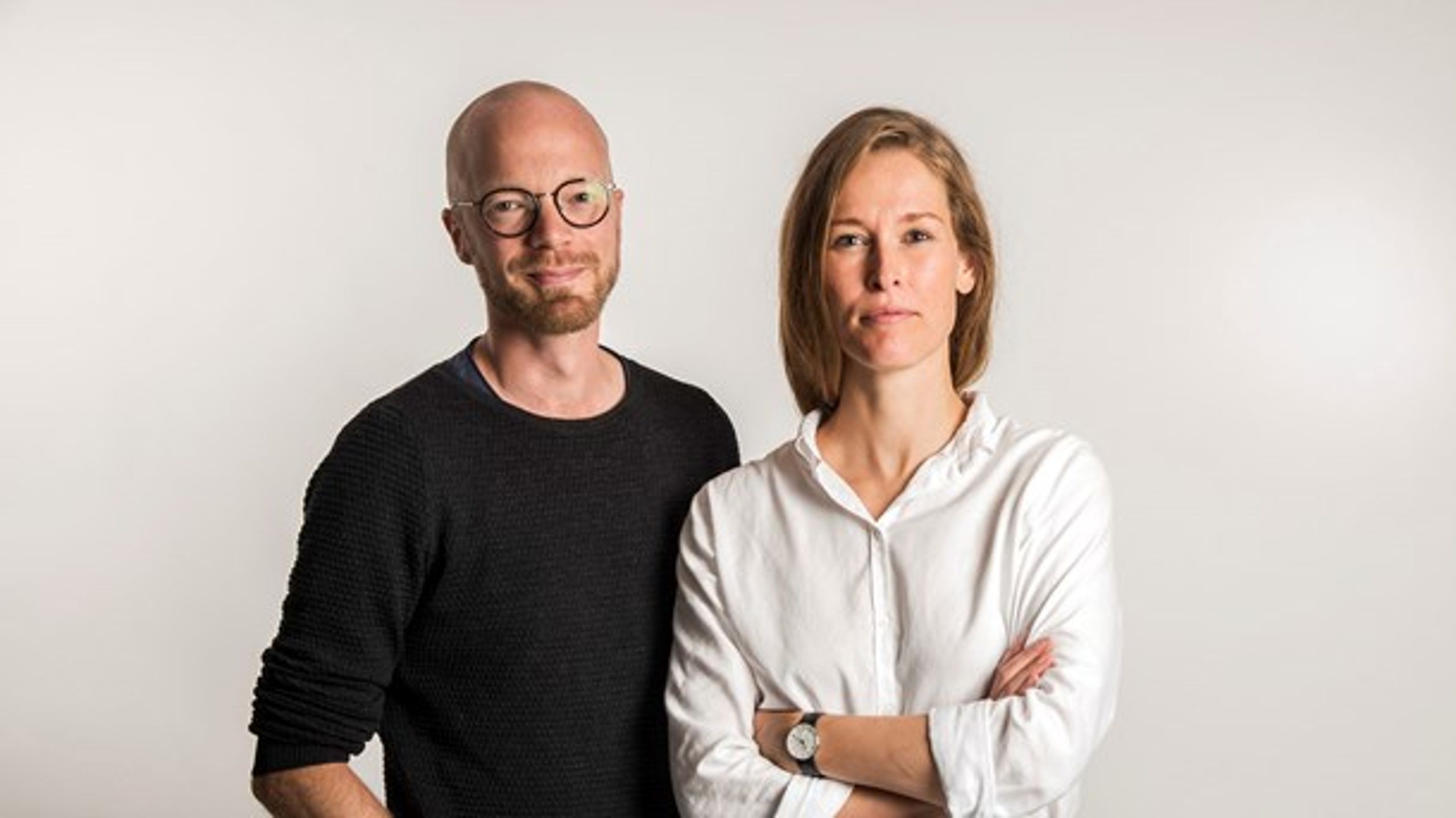 Jakob Moll, daglig leder og medstifter af Zetland, sammen med chefredaktør og medstifter Lea Korsgaard.