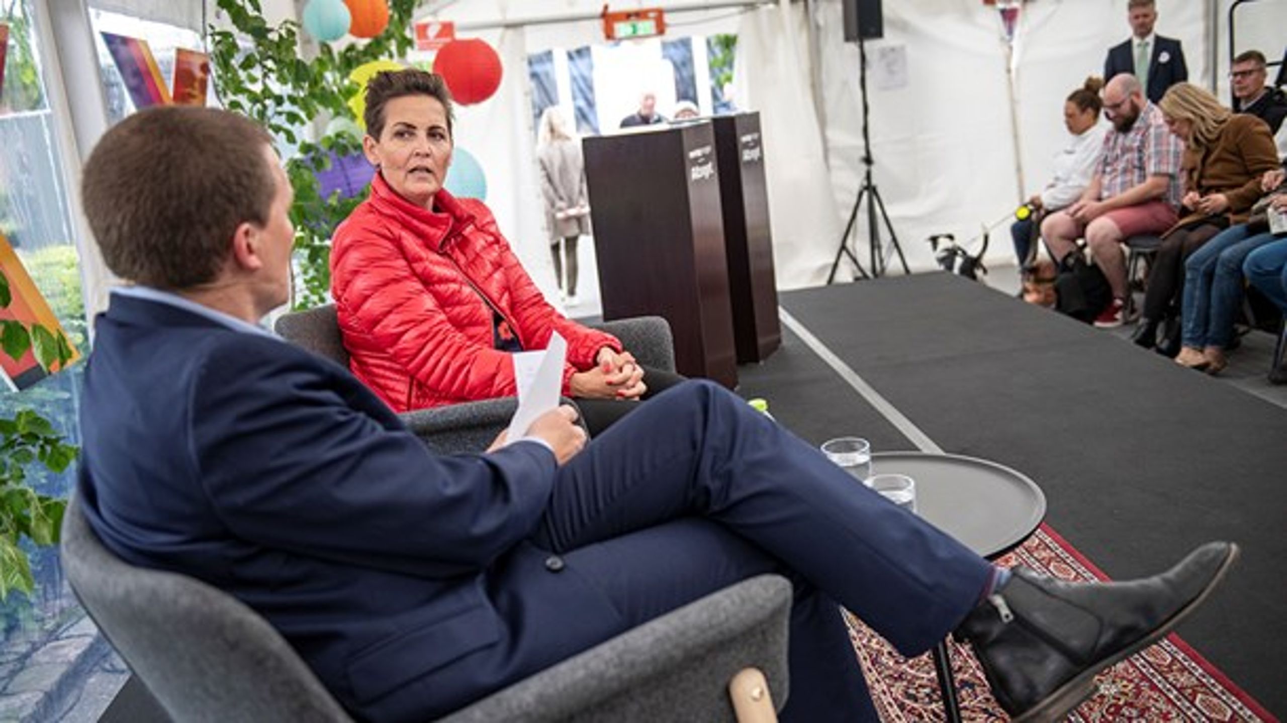 Til valgmødet deltager bl.a. Pia Olsen Dyhr (SF).