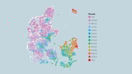 Prisudviklingen på boligmarkedet deler Danmark op i øst og vest