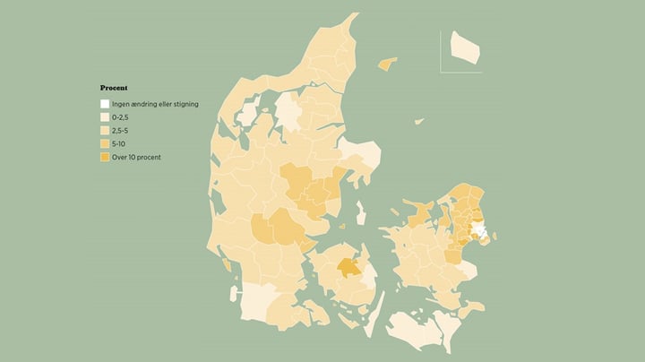Landbrugsmarkerne svinder ind i hele Danmark