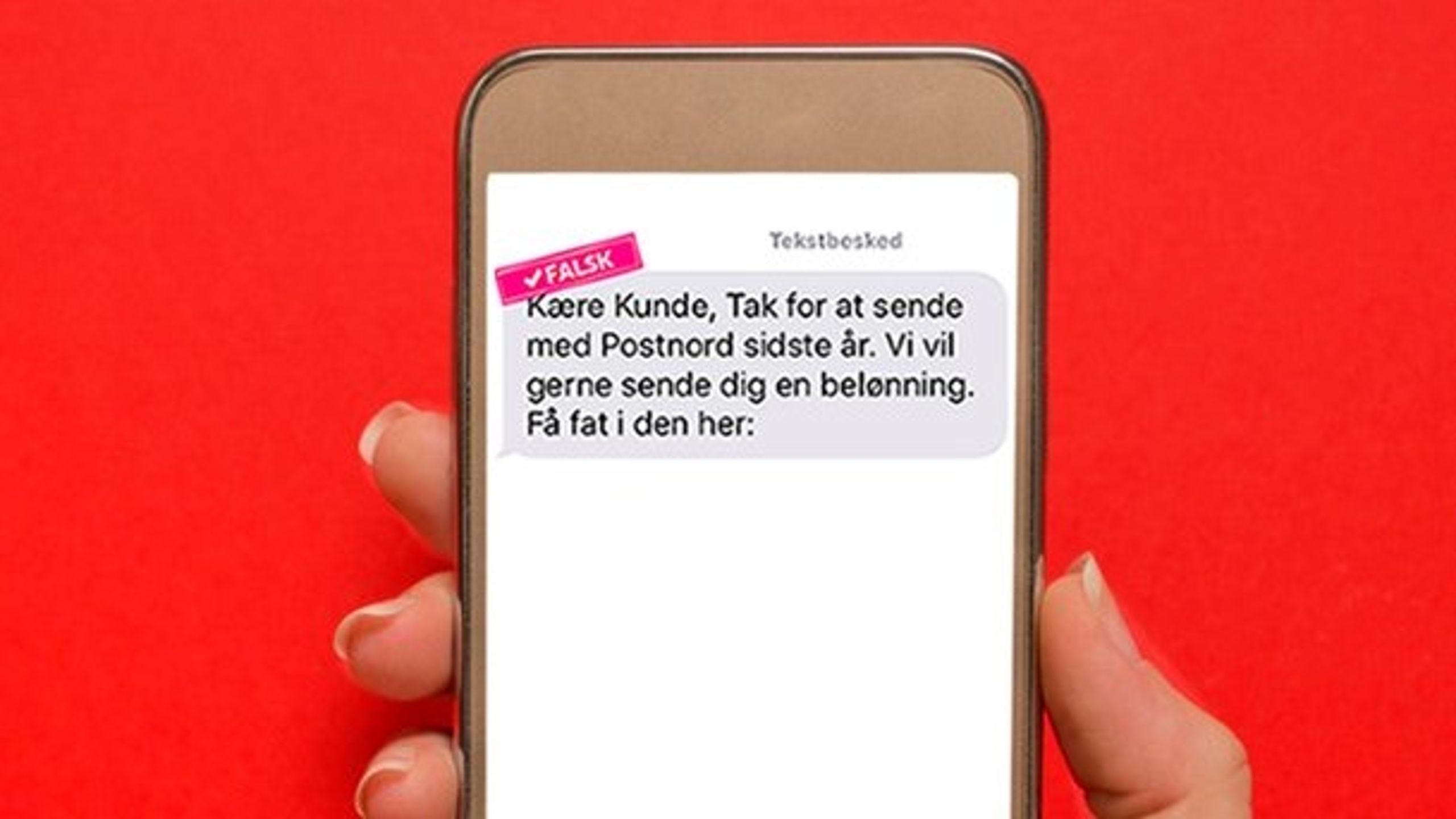 Mange danskere modtager i øjeblikket denne sms på deres mobiltelefon. Men det er et fupnummer.
