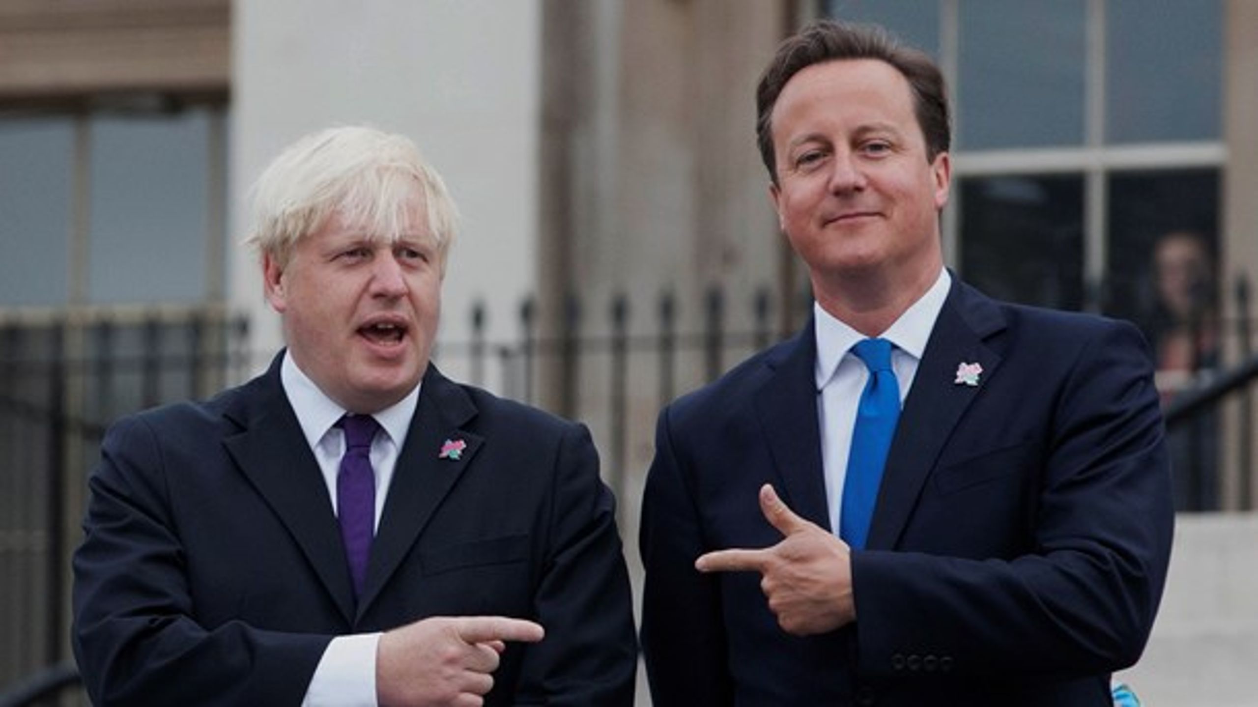David Cameron og Boris Johnson i 2012, da Johnson var borgmester i London og Cameron premiereminister. Allerede dengang spøgte Brexit i kulissen fortæller Cameron nu.&nbsp;