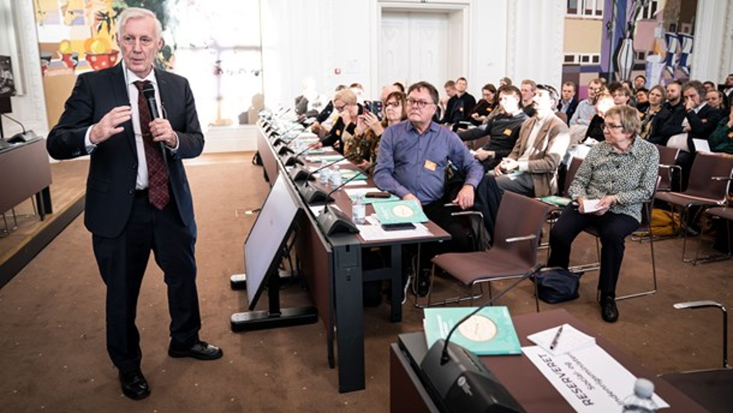 Formand for folketinget Henrik Dam Kristensen (S) debaterer efter Demokratikommissionen har præsenteret deres betænkning i Landstingssalen på Christiansborg, onsdag den 22. januar 2020.&nbsp;