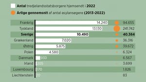Fakta: Sverige deporterer hver fjerde asylansøger
